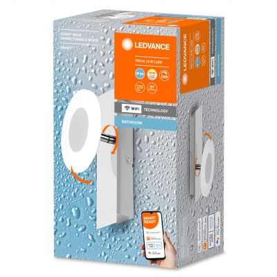 Oprawa łazienkowa LED ORBIS Wave 8W 700lm ciepła-zimna 20cm SMART+ WiFi 4058075573772 LEDVANCE (4058075573772)