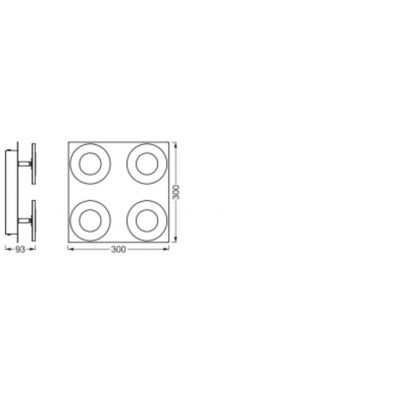 SMART WIFI ORBIS WAVE 300SQ IP44 TW CR LEDVANCE (4058075573901)