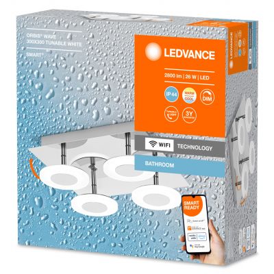 SMART WIFI ORBIS WAVE 300SQ IP44 TW CR LEDVANCE (4058075573901)