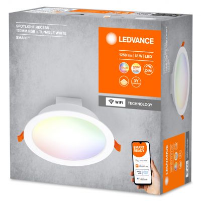 Oprawa Podtynkowa Panel LED SPOT 12W RGB CCT 17cm SMART+ WIFI 4058075573376 LEDVANCE (4058075573376)