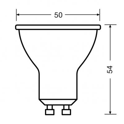 Żarówka LED /3szt./ Reflektor GU10 2,8W=35W 230lm 2700K ciepła biel 60st OSRAM (4058075600034)
