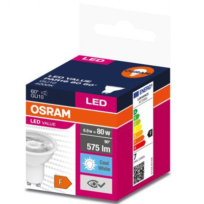 Żarówka LED GU10 6,9W 575lm 60° 4000K neutralna biel VALUE OSRAM LEDVANCE (4058075599291)