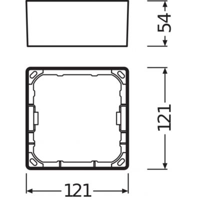 Ramka do montażu powierzchniowego Opraw DOWNLIGHT Slim SQ105 4058075079397 LEDVANCE (4058075079397)