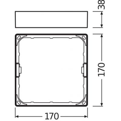 Ramka do montażu powierzchniowego Opraw DOWNLIGHT Slim SQ155 4058075079410 LEDVANCE (4058075079410)