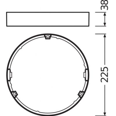 Ramka do montażu powierzchniowego Opraw DOWNLIGHT Slim DN210 4058075079199 LEDVANCE (4058075079199)