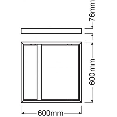 PANEL 600 SURFACE MOUNT KIT H75 LEDV LEDVANCE (4058075472914)