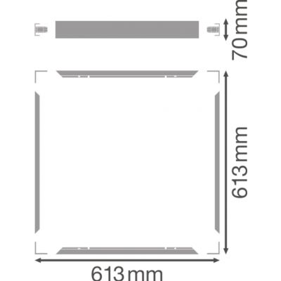 Ramka montażowa do paneli LED SURFACE MOUNT KIT VALUE 600 SURFACE MOUNT KIT H70 VAL 4058075402843 LEDVANCE (4058075402843)