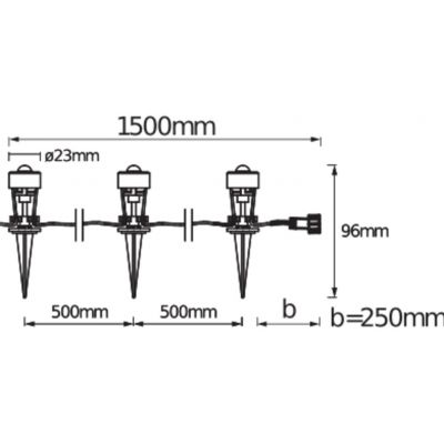 Dekoracyjne punkty świetlne LED 2,1W 3000K ciepła ENDURA GARDEN 3 Dot - Rozszerzenie 4058075478510 LEDVANCE (4058075478510)