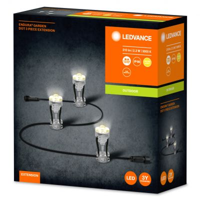Dekoracyjne punkty świetlne LED 2,1W 3000K ciepła ENDURA GARDEN 3 Dot - Rozszerzenie 4058075478510 LEDVANCE (4058075478510)