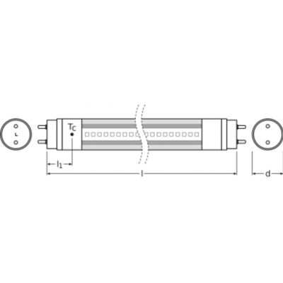 Świetlówka LED G13 T8 600mm 8W 900lm 6500K ST8E-0.6M 8W/865 ENTRY EM 4058075817951 LEDVANCE (4058075817951)