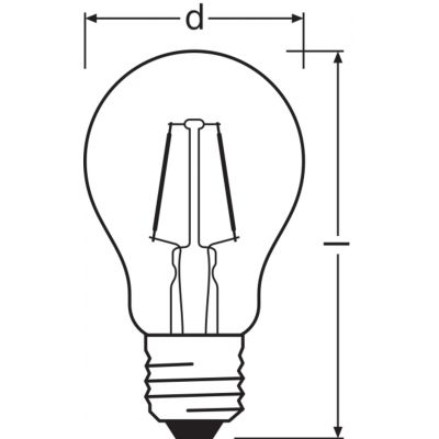 Lampa LED STAR CL A Orange 15 non-dim 2,5W E27 LEDVANCE (4058075433960)