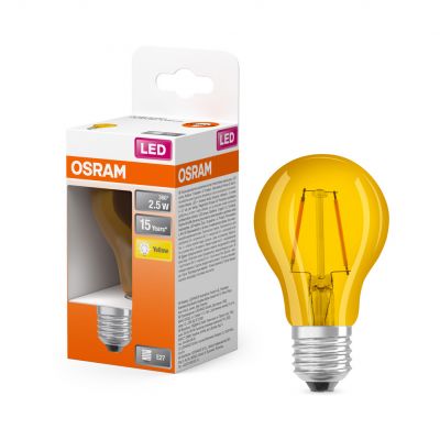 Lampa LED STAR CL A Yellow 15 non-dim 2,5W E27 LEDVANCE (4058075433922)