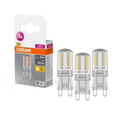 Żarówka LED /3szt./ Kapsułka G9 2,6W=30W 320lm 2700K ciepła biel OSRAM (4058075450073)