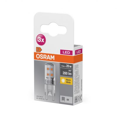 Żarówka LED /3szt./ Kapsułka G9 1,9W=20W 200lm ciepła biel OSRAM (4058075450042)