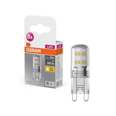Żarówka LED /3szt./ Kapsułka G9 1,9W=20W 200lm ciepła biel OSRAM (4058075450042)