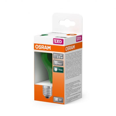 Lampa LED STAR CL A Green 15 non-dim 4W E27 LEDVANCE (4058075433984)