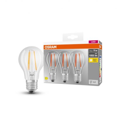 Żarówka LED /3szt./ E27 7,5W=75W 1055lm 2700K ciepła biel OSRAM (4058075592414)