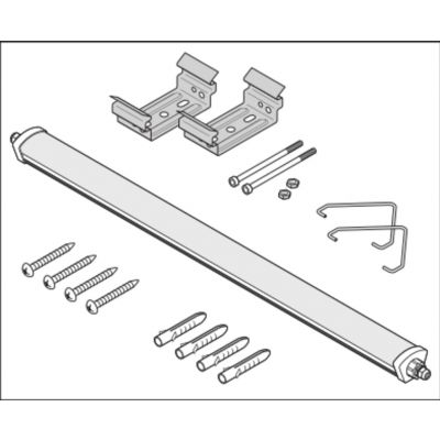 Oprawa hermetyczna DAMP PROOF LED COMPACT 1200 44W 3000K GR IP66 LEDV LEDVANCE (4058075424241)