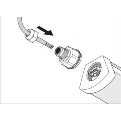 Oprawa hermetyczna DAMP PROOF LED COMPACT 1200 44W 3000K GR IP66 LEDV LEDVANCE (4058075424241)