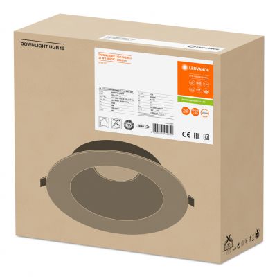 DOWNLIGHT UGR19 DN195 PFM 21W 840 DALI WT LEDV LEDVANCE (4058075459854)