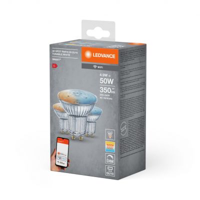 3PAK Żarówka LED GU10 5W 350lm CCT SMART+ WiFi Ściemnialna 4058075486034 LEDVANCE (4058075486034)