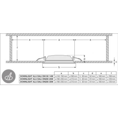 DL ALU DN150 14W 3000K WT IP44 LEDV LEDVANCE (4058075091436)