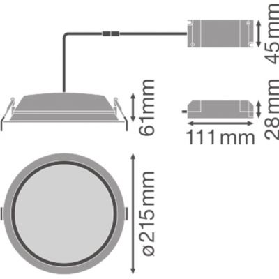 DL ALU DN200 35W 4000K WT IP44 LEDV LEDVANCE (4058075091573)