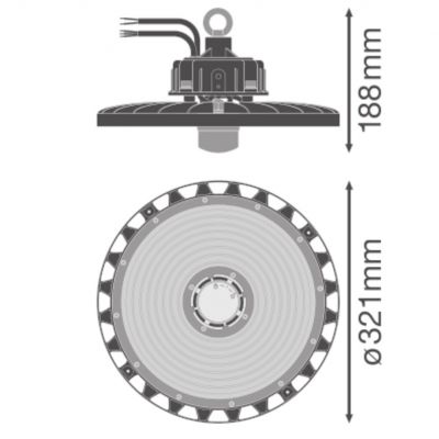 HIGH BAY SENSOR 155W 4000K 110DEG IP65 LEDVANCE (4058075603264)