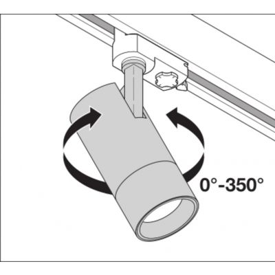 Szynowa oprawa TRACKLIGHT SPOT ZOOM D85 25W 3000K DIM 97R BK LEDVANCE (4058075335806)