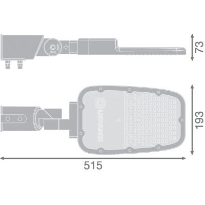 Oprawa uliczna LED SL AREA MEDIUM 65W 727 RV20ST GY 4058075725171 LEDVANCE (4058075725171)