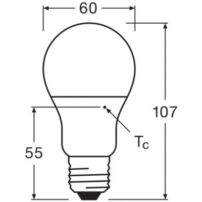 Żarówka LED E27 8,5W 806lm 200° 2700K ciepła biel VLAUE OSRAM LEDVANCE (4058075628533)