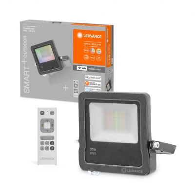 Naświetlacz LED 20W 3000K 1600lm RGB IP65 Flood Smart+ WiFi + PILOT 4058075576674 LEDVANCE (4058075576674)