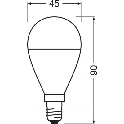 Żarówka LED /2szt./ Kulka E14 6,5W=60W 806lm 3000K ciepła biel OSRAM (4058075627208)