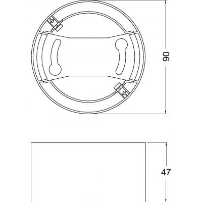 Ramka do oprawy LED DOWNLIGHT IP44 FRAME DN 90 WT 4058075709881 LEDVANCE (4058075709881)