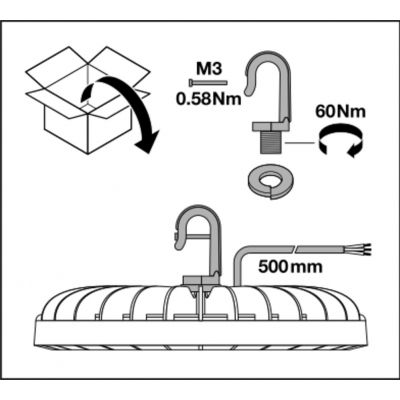 Oprawa LED HIGH BAY COMPACT 166W 865 110DEG IP65 4058075708228 LEDVANCE (4058075708228)
