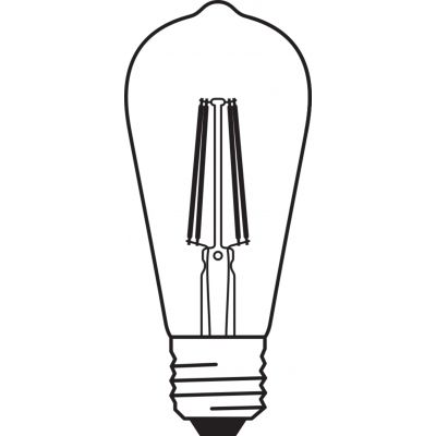 Żarówka LED E27 ST64 6W = 44W 2500K Ciepła 540lm 300° Filament SMART+ WIFI Ściemnialna 4058075609839 LEDVANCE (4058075609839)