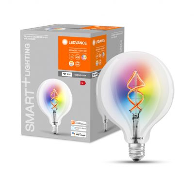 Żarówka LED E27 G125 4,5W = 30W 2700K Ciepła RGB 300lm 300° Filament SMART+ WIFI Ściemnialna 4058075609938 LEDVANCE (4058075609938)