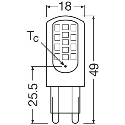 Żarówka LED G9 4,2W=40W 470lm 2700K ciepła biel OSRAM (4058075758087)
