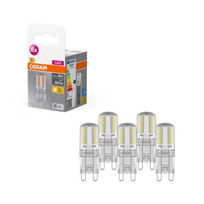 Żarówka LED /5szt./ Kapsułka G9 2,6W=30W 320lm 2700K ciepła biel OSRAM (4058075758063)
