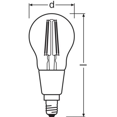 Żarówka LED E14 P40 4W = 40W 2700K Ciepła 470lm 300° Filament SMART+ WIFI Ściemnialna 4058075609778 LEDVANCE (4058075609778)