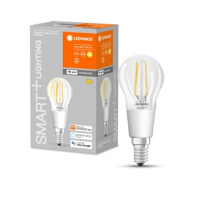 Żarówka LED E14 P40 4W = 40W 2700K Ciepła 470lm 300° Filament SMART+ WIFI Ściemnialna 4058075609778 LEDVANCE (4058075609778)