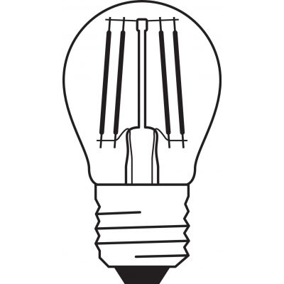 Żarówka LED E27 P40 4W = 40W 2700K Ciepła 470lm 300° Filament SMART+ WIFI Ściemnialna 4058075609792 LEDVANCE (4058075609792)