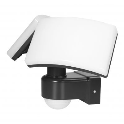 TOS DUO LED 2x20W podwójny naświetlacz ogrodowy z PIR 2x1600lm IP65 4000K neutralna biel  PC czarny AD-NL-6603BLR4 ORNO (AD-NL-6603BLR4)