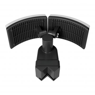 TOS DUO LED 2x20W podwójny naświetlacz ogrodowy z PIR 2x1600lm IP65 4000K neutralna biel  PC czarny AD-NL-6603BLR4 ORNO (AD-NL-6603BLR4)