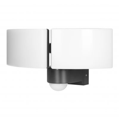 TOS DUO LED 2x20W podwójny naświetlacz ogrodowy z PIR 2x1600lm IP65 neutralna biel 4000K PC szary AD-NL-6603GLR4 ORNO (AD-NL-6603GLR4)