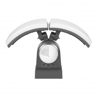 TOS DUO LED 2x20W podwójny naświetlacz ogrodowy z PIR 2x1600lm IP65 neutralna biel 4000K PC szary AD-NL-6603GLR4 ORNO (AD-NL-6603GLR4)