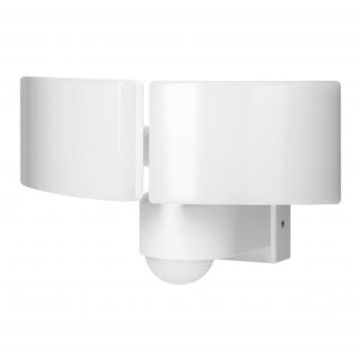 TOS DUO LED 2x20W podwójny naświetlacz ogrodowy z czujnikiem ruchu PIR 2x1600lm IP65 4000K neutralna biel PC biały AD-NL-6603WLR4 ORNO (AD-NL-6603WLR4)