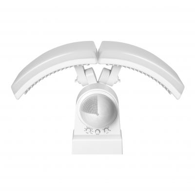 TOS DUO LED 2x20W podwójny naświetlacz ogrodowy z czujnikiem ruchu PIR 2x1600lm IP65 4000K neutralna biel PC biały AD-NL-6603WLR4 ORNO (AD-NL-6603WLR4)