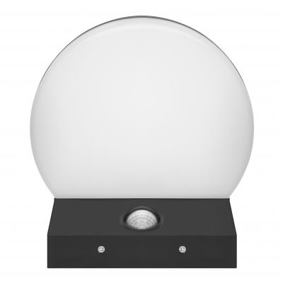 ASPEN LED 15W, oprawa ogrodowa z czujnikiem ruchu PIR, 1300lm, IP65, 4000K, czarna (AD-OP-6604BLPMR4)