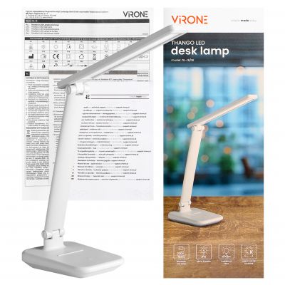 Lampka biurkowa THANGO LED 8W 600lm funkcja ściemniania zmiana barwy światła biały ORNO  (DL-18/W)